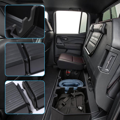 POPSTORE Under Seat Storage Compatible with 2006-2026 Honda Ridgeline Crew Cab, Upgraded Rear Underseat Storage Truck Organizer
