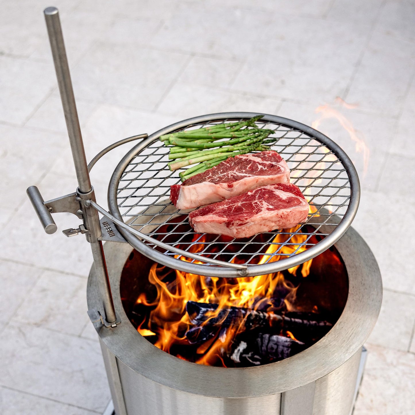 Outpost Grill 19 - Campfire Grill- Breeo X Series Accessory - Stainless Steel, Durable, USA Made - Campfire Grate - Camping Cooking Rack - Fire Pit Accessories