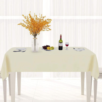 sancua 100% Waterproof Rectangle PVC Tablecloth - 54 x 54 Inch - Oil Proof Spill Proof Vinyl Table Cloth, Wipe Clean Table Cover for Dining Tables, Buffet Parties and Camping, Silver Grey
