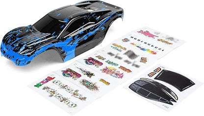 SummitLink Custom Body Muddy Blue Over Black Style Compatible for Rustler 4X4 Rustler BL-2S Rustler 4x4 Ultimate 1/10 Scale RC Car or Truck (Truck not Included) R4-BB-02