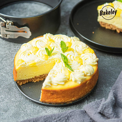 Bakeley Springform Pan 6.5" Nonstick Cheesecake Pan with Removable Bottom Round Baking Cake Pie Mold for Oven 6.5" x 6.5" Black