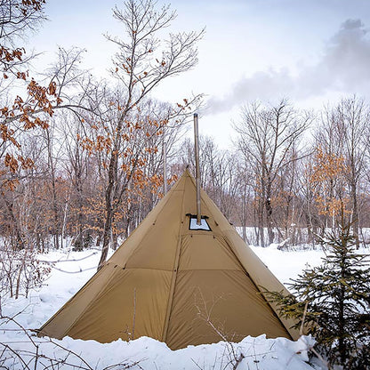 POMOLY Tipi Tent Camping Hot Tents, Bromance 70 Pyramid with 3 Stove Jacks for 2-4 Person Hiking Hunting (Without Inner Tent)
