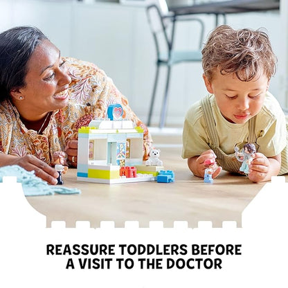 LEGO DUPLO Doctor Visit 10968 - Large Bricks Building Set Educational Early Learning Toy Includes Doctor Father and Child Figures Great Development Gift for Toddlers Girls and Boys 2+ Years Old