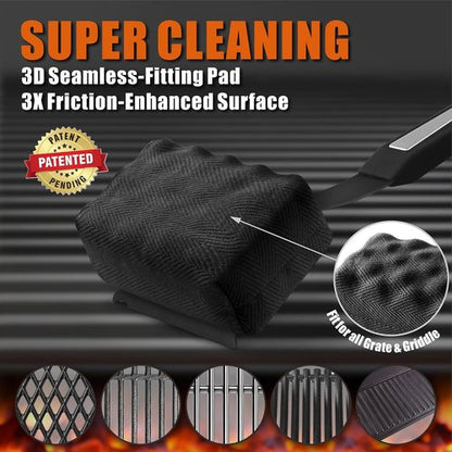 GRILLART Grill Brush - Bristle-Free Design with Replaceable Cleaning Head | Safe for Cast Iron & Stainless Steel Grates