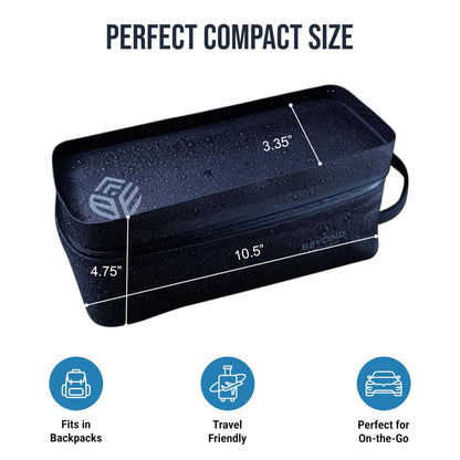 Smell Proof Tobacco Storage Bag – IP67 Odor & Water Resistant Case with Sealed Zipper, Durable Lightweight Puncture-Resistant Travel Cosmetic & Toiletry Organizer Designed in Montana (Space Station)