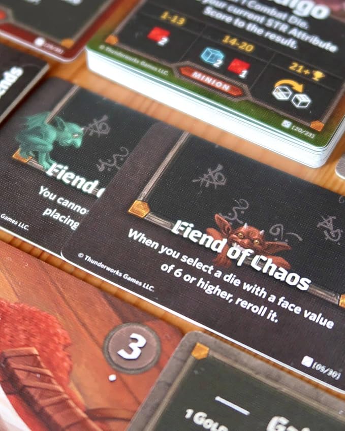 Fiends &amp Familiars - Expansion for Roll Player Board Game | New Animal Familiars Dice 200+ New Cards with Spells Gear Monsters &amp More | Dice Drafting Family Game 1-4 Players | Thunderwork