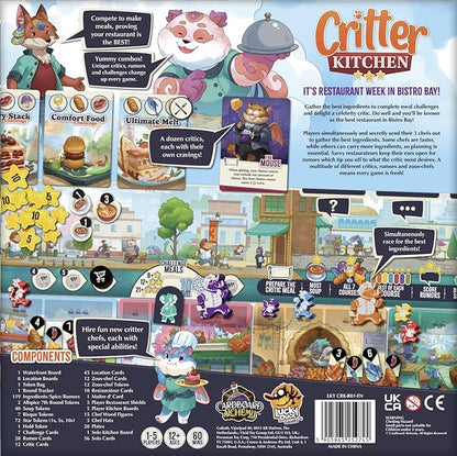 Lucky Duck Games Critter Kitchen | Strategy Game | Chefs Compete for a Restaurant Critic | 1-5 Players Ages 12+
