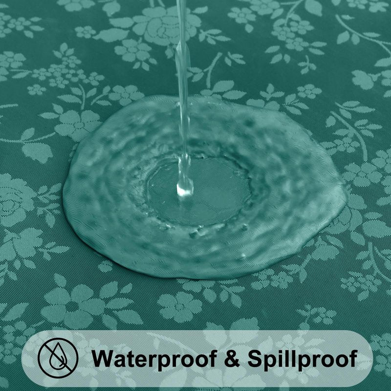 Smiry Square Table Cloth, Waterproof Heavy Duty Vinyl Tablecloths, Wipeable Washable Table Cover for Kitchen and Dining Room (Green, 54" X 54")