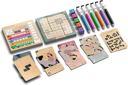 Mind Space Board Game - Polyomino Roll &amp Write - 1 to 5 Players - 30 Minute Play Time (Mind Space Base Game)