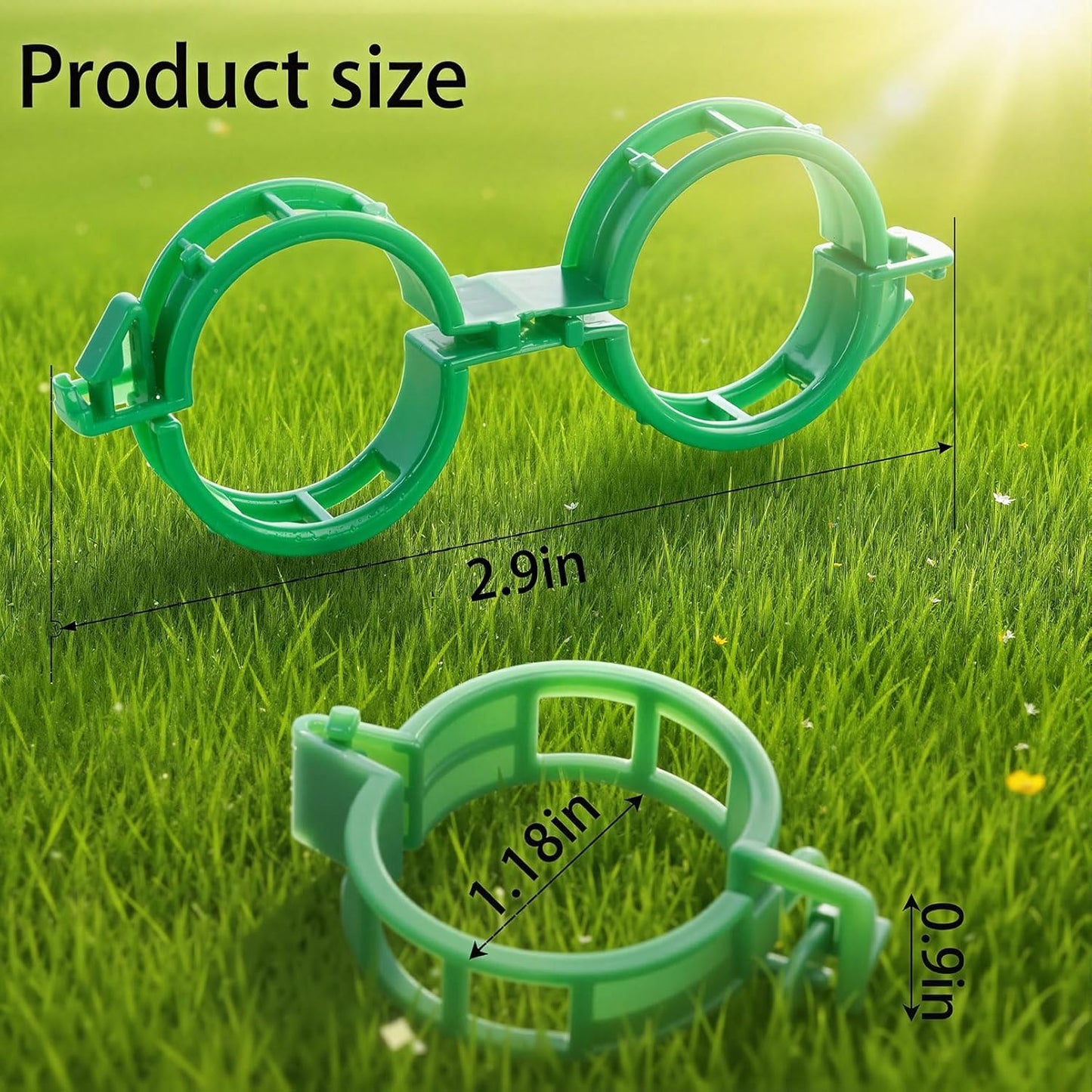 Skiennix 600 Pcs Tomato Clips - Heavy-Duty Plastic Vine Support for Healthy Climbing Plants