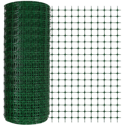 Preboun 4 x 164 ft Plastic Mesh Fence Plastic Safety Fence Roll Reusable Animal Construction Barrier Netting Temporary Pool Fencing Snow Fences for Construction Animal Garden Fencing(Green)