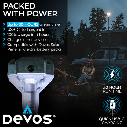 Devos Outdoor LightRanger 800 Lumen Rechargeable Telescoping LED Lantern Bundle with 800 Filter KIt