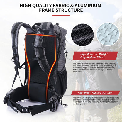 Naturehike 65L Rock Upgraded Internal Frame Hiking Backpack for Outdoor Camping Travel Backpacking with Rain Cover Ultralight Backpack for Adults