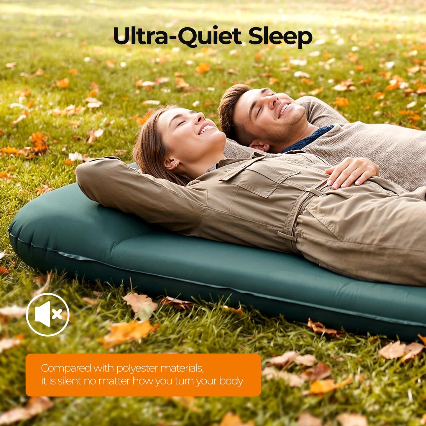 OGERY Self Inflating Sleeping Pad with Electric Pump, 3.15" Ultra-Thick Memory Foam Camping Pad, 4 Season Camping Mattress Pad with Built-in Pillow