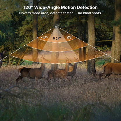 GardePro E8 2.0 Pro WiFi Trail Camera (Non-Cellular), Dual Antennas, Stable Connection, 4K Video, Rechargeable Battery, 64GB SD Card, On-Site App Viewing, No-Glow Night Vision, Motion Detection