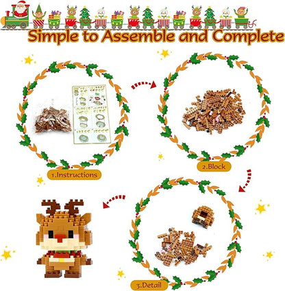 Mini Building Block Sets Animal 24 PackEaster Egg Fillers for Kids Party Favors for Kids Building Set for Goodie Bag Fillers Classroom Prizes Ages 6+ (Animals and Insects)