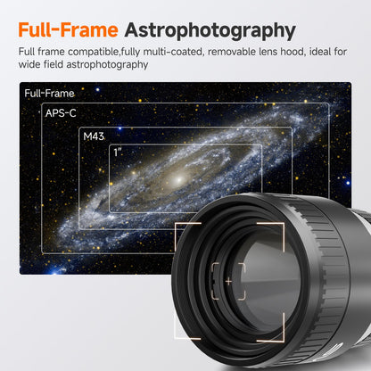 SVBONY SV535 APO Astro Camera Lens Bundle with SV241 Astronomical Telescope Power Management Box, Power Hub, Remote Control for Astronomy Equipment, F2.8 Telephoto Lens for Astrophotography