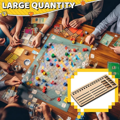 6 Pcs Game Piece Holders Compatible with Catan Board Game Card Tray Organizer