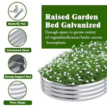 DERYONI Galvanized Raised Garden Bed Kit 2pack,Planter Raised Beds 6x3x1ft for Gardening,Outdoor Metal Garden Bed Planter Box for Flowers,Fruits,Vegega Raised Garden Bed