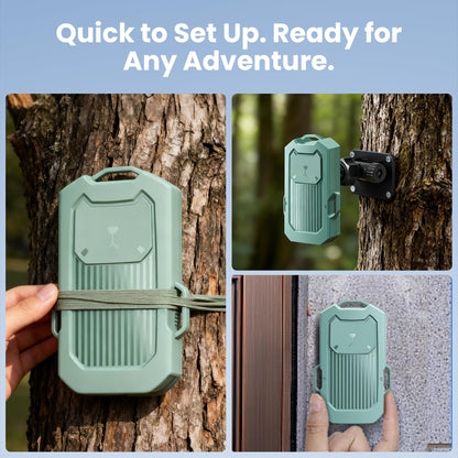 Portable Radar Perimeter Security Alarm System, Green (1 Receiver + 4 Detectors)