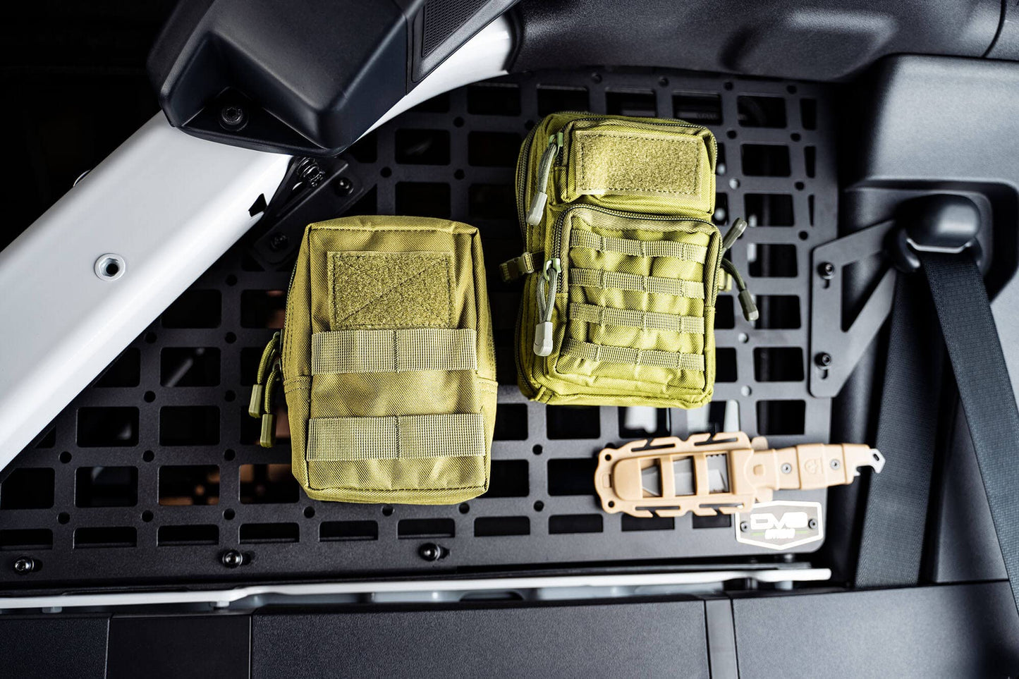 DV8 Offroad Rear Window Molle Panels for 2021-2026 Ford Bronco 4-Door | Includes Passenger & Driver Side Panels | Mount Molle Bags, Med Kits, Tools, & Other Accessories | Run with or Without Hardtop