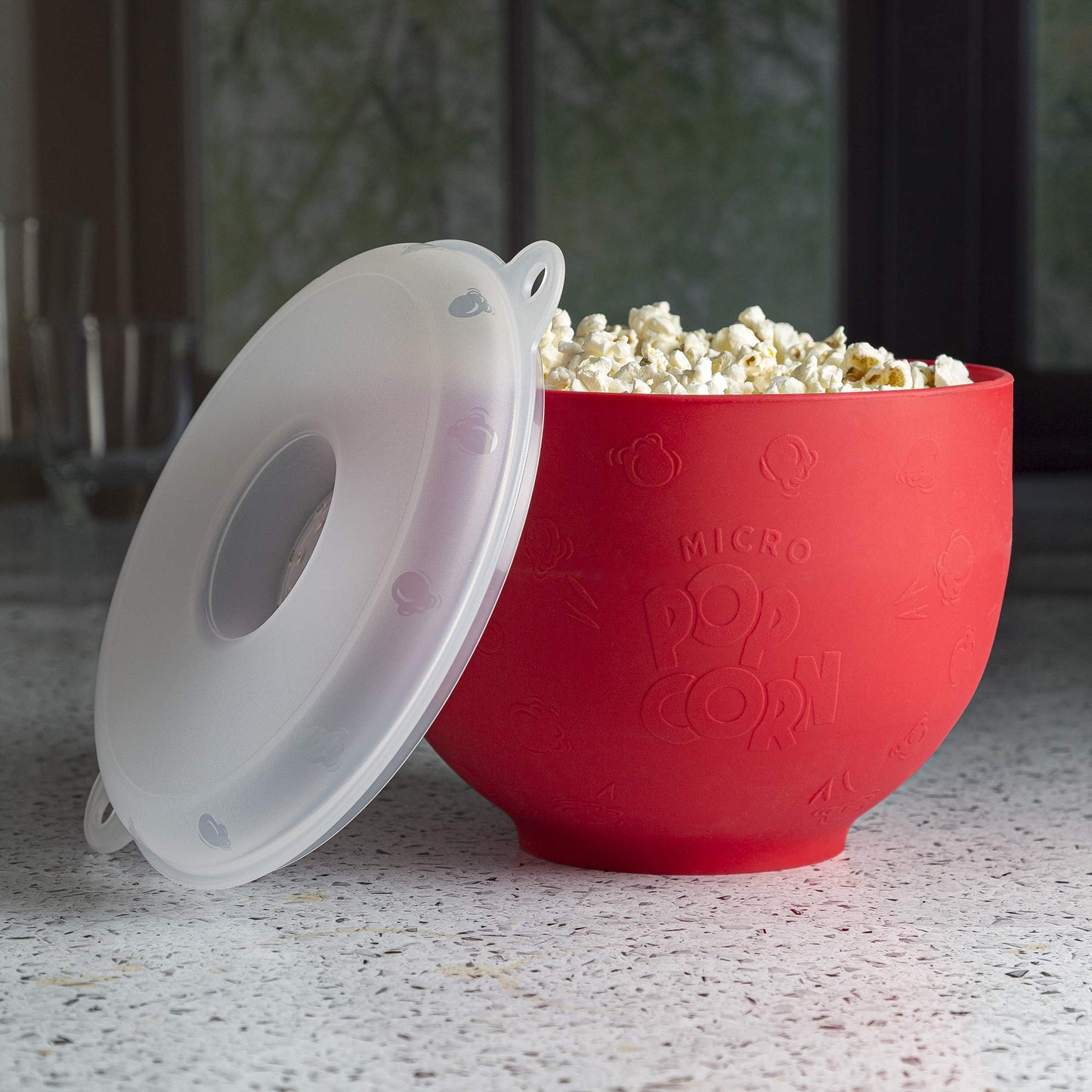 Goodful Silicone Popcorn Popper, Collapsible Hot Air Microwavable Popcorn Maker, Bowl Made without BPA, Teal