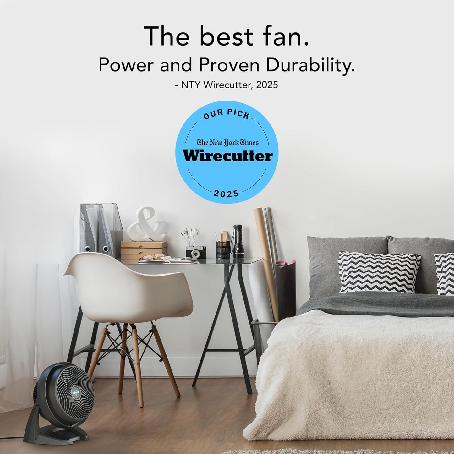 Vornado 630 Mid-Size Air Circulator - 3-Speed Quiet Floor Fan with Adjustable Tilt - 9" Black