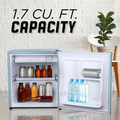 ICEBOX 1.7 Cu. Ft. Compact Refrigerator, ENERGY STAR Certified Small Refrigerator, Single Door Mini Fridge with Chiller Compartment, R600a Refrigerant, IBCR17SLT, Slate Blue