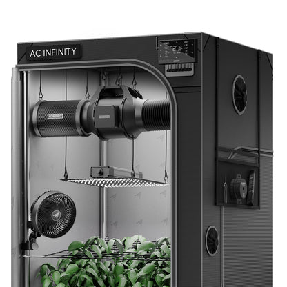 AC Infinity AI Grow System 3x3, 3-Plant Kit w/Self-Learning AI Controller, Dynamic Airflow & LM301H LED Lighting Control, 2000D Mylar Tent w/Lab-Tested Reflectivity, Largest Zippered Window