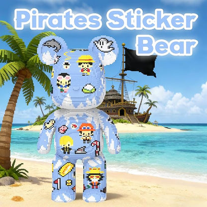 Sticker Graffiti Bear Building Blocks (21950 PCS) 3D Micro Animal DIY Bear Building Blocks for Adults &amp Teenager Creative Toys Ideal Gift for Family &amp Friends