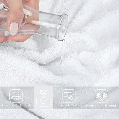 Cotton Paradise 100% Cotton Oversized Bath Sheet - Extra Large Turkish Towel, 40x80, White