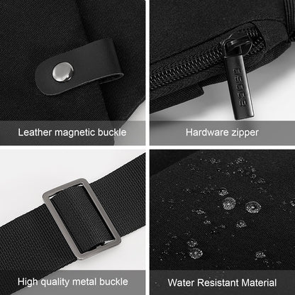 OSOCE Anti Theft Crossbody Bags Sling Bag for Women Men Waterproof Wander Bag for Sports and Travel. (1.0Black, Small)
