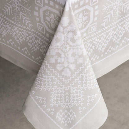 Maison d' Hermine Table Cloth Square Table 100% Cotton 54 x 54 Inches Fall Tablecloth Reusable Everyday Use for Thanksgiving Christmas Decorations Dining Farmhouse Party (Cozy Christmas)