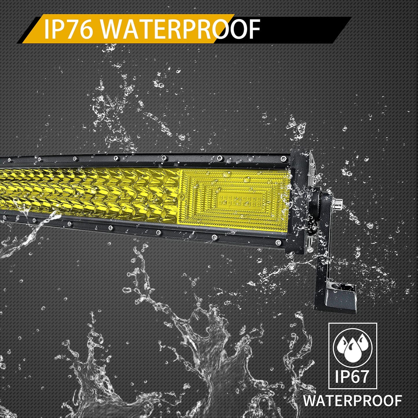 Willpower 52 inch 675W Curved Triple Row 7D Led Light Bar Flood Spot Driving Lights Off Road Lights with Wiring Harness for Pickup Truck Jeep ATV UTV Wrangler SUV Dodge Ram 4x4,3000K 12-24V