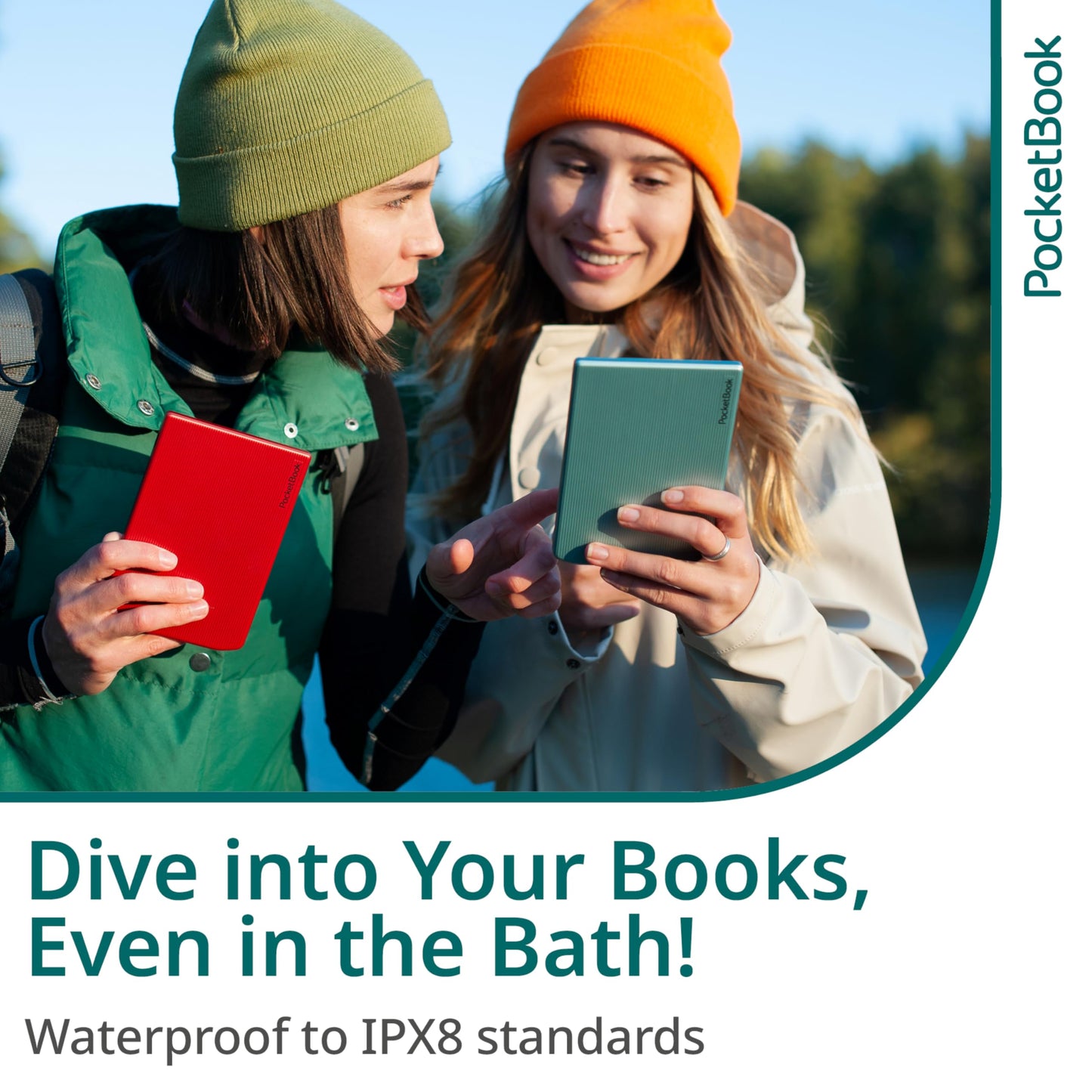 PocketBook Verse Pro E-Reader Waterproof | Eye-Friendly 6'' E-Ink Carta™ HD Touchscreen | Audio-Book & E-Book Reader | Text-to-Speech Function | SMARTlight | 16GB | WiFi & Bluetooth | Azure