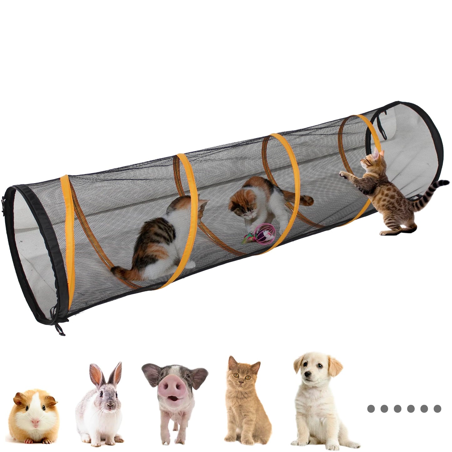 Itent Cat Enclosure Kitten and Cat Tower Tent for Indoors and Outdoors,3 Tier Cat Cage Inside,Portable and Foldable,Two Doors Design;Kitty Play Tunnel for Indoor and Outdoor, Pet Play House
