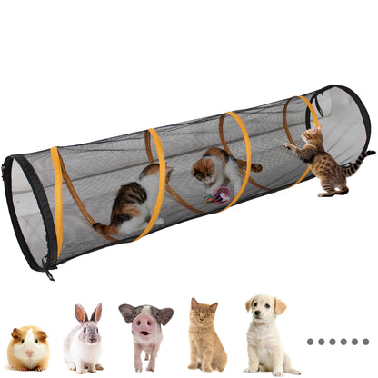 Itent Cat Enclosure Kitten and Cat Tower Tent for Indoors and Outdoors,3 Tier Cat Cage Inside,Portable and Foldable,Two Doors Design;Kitty Play Tunnel for Indoor and Outdoor, Pet Play House
