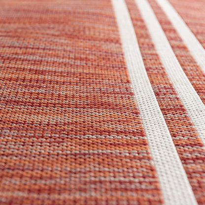 Unique Loom Outdoor Collection Area Rug - Anguilla (7' 10" x 10' Rectangle, Rust Red/ Ivory)