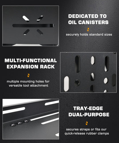 Autoholic Utility Cargo Rack Basket Storage Tray Spare Tire Storage Rack Fit for 1976-2025 Jeep Wrangler JK/JL, 2021-2025 Ford Bronco 27"-32" Tire 88 LB Capacity No-Drill Installation