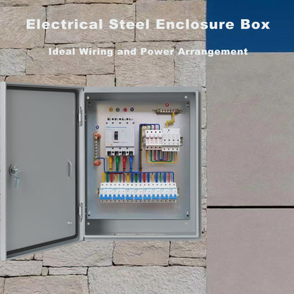 Waterproof Electrical Enclosure 24 x 24 x 12 inches, Outdoor Electrical Box Weatherproof, Electrical Junction Box with Reinforced Lock