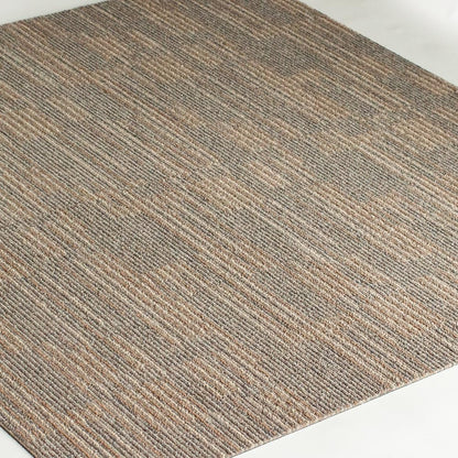 NINXANG Commercial Carpet Tiles Reusable 24" x 24" Squares 18 Tiles Non Slip Soft Floor Carpet for Office Living Room Bedroom Hotel Gym Easy DIY Installation with Flexlok Tabs (Beige)