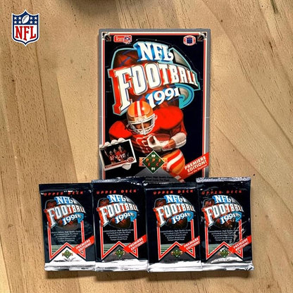 1991 Upper Deck NFL Football Trading Cards Premiere Edition - Unopened Box (36 packs/Box) - Possible Brett Favre RC!