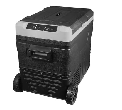 Frigidaire, 51 Qt. Portable Convertible Electric Refrigerator/Freezer Trolley-With App, Dual Zone, Black