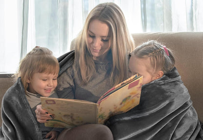 Utopia Bedding Fleece Blanket - Ultra Soft Grey Queen Size (90x90 Inches) | Lightweight & Cozy All-Season Home Decor Gift