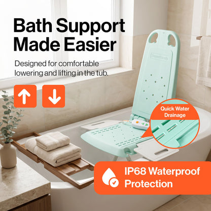 SuperHandy Portable Floor Lift and Bath Lift for Seniors, Foldable, 330 LBS Capacity, IP68 Waterproof, Ergonomic Seat [Patented]