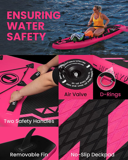 Inflatable Stand Up Paddle Board with Premium SUP Accessories & Camera Mount, Inflatable Ultra-Light (17.3lbs) Paddle Board for Adults & Youth of All Skill Levels, 11' Inflatable SUP Board