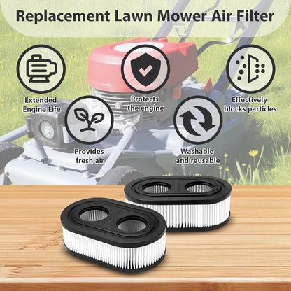 593260 Lawn Mower Air Filter - High-Quality Replacement for Most Engines | 2-Pack