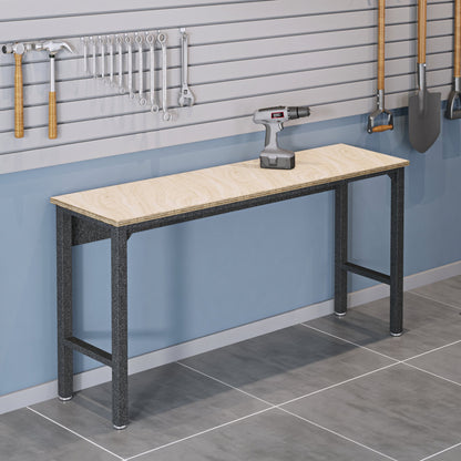 Manhattan Comfort Fortress Garage Work Table, Black/Grey