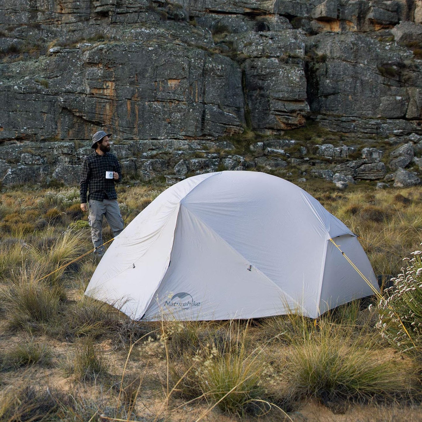Naturehike Mongar 2-Person 3-Season Backpacking Tent Lightweight Waterproof Double Layer Easy Setup Camping Hiking Tent with Footprint