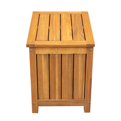 Christopher Knight Home Kensy Acacia Wood Outdoor Storage Box, 30 Gallons Wooden Patio Deck Box, Garden Backyard Storage Bench, Outdoor Storage Container for Patio Furniture Cushion, Tool, Teak Finish